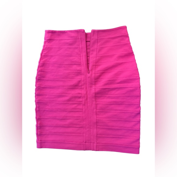 Express Pink Pencil Skirt Bodycon Knee Length Small - Picture 4 of 9